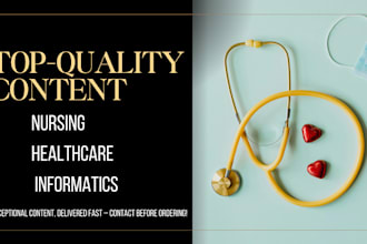 do public health, healthcare, nursing, informatics