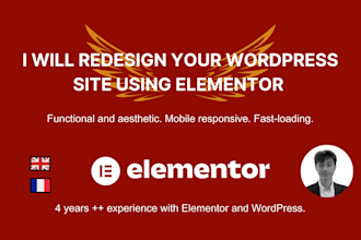 redesign your wordpress site using elementor