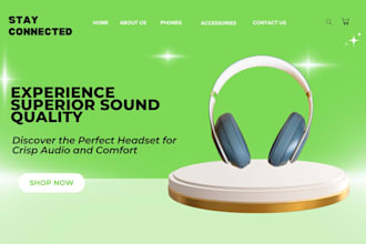 design elegant phone accessories shopify website gadget electronic dropshipping
