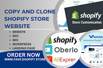 copy shopify store clone revamp duplicate dropshipping store redesign website