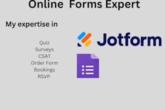 do professional google forms and creative jotforms
