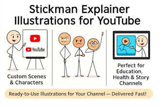 stickman illustrations for youtube explainer videos