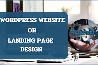 build responsive wordpress landing page website elementor website on web server