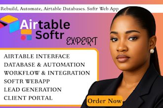 do airtable database crm, airtable automation, n8n ai, clay, softr webapp expert