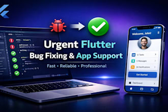 provide urgent flutter bug fixing and app support
