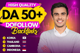 create high da for korean, indonesia, thailand dofollow SEO contextual backlinks