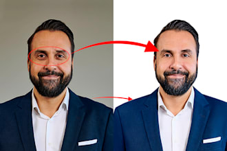 do headshot, portrait, and natural skin retouching