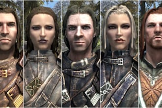 create 3d character design for mod sfm model fivem  skyrim