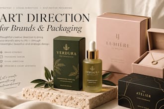 create professional art direction for brand and packaging