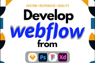 design or develop webflow website, figma to webflow, webflow  and miro expert