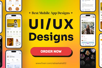 do mobile app UI UX design, UX UI design, app UI mockup in figma