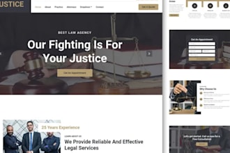 build SEO friendly and responsive lawyer, attorney, law firm and notary website
