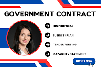 prepare bid proposal, secure government contract, rfp, rfq, capability statement