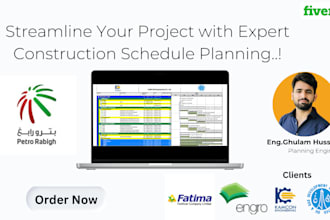 prepare construction schedule with primavera p6 and power bi dashboard