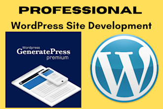 develop wordpress site with generatepress pro themes