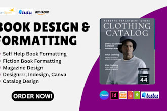 do product catalog, canva ebook, magazine, catalog design on indesign, designrr