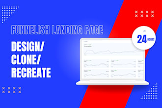 design and clone funnelish product landing page