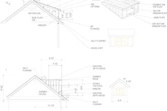draw a details drawing section for construction worker