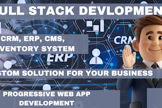 custom web app, inventory database, ai integration, crm system, MLM,erp, pos cms