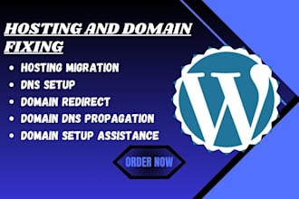 offer hosting migration, dns setup, domain redirect, and domain dns propagation