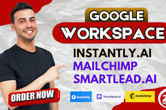 instantly ai and mailchimp cold email setup with google workspace