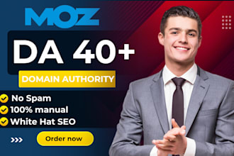 increase your website moz da to 40 plus