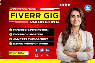 share fiverr gig on social media sites facebook, instagram, linkedin, pinterest