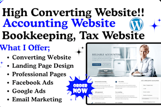 design bookkeeping website tax website accounting website finance website