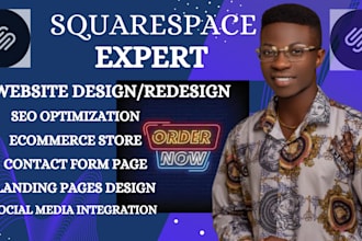 build squarespace website design or redesign squarespace website