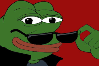 do 2d meme coin funny animation pepe character meme video faceswap gif crypto