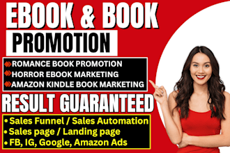do romance fantasy horror children ebook promotion amazon kindle book marketing