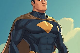 create a unique superhero cartoon character