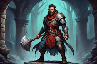 draw a fantasy character for dnd or similar