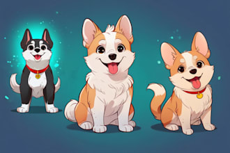 draw your pet portrait into cute disney style illustration