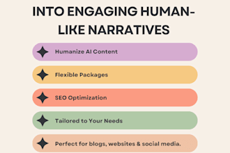 remove ai content from assignments, projects, blogs, website and rewrite content