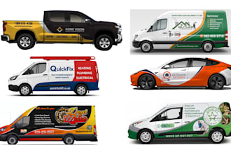 do unique car wrap, van wrap design, truck wrap, vehicle wrap, bus wrap design