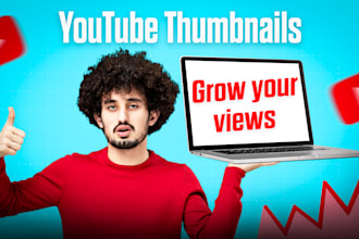 design catchy youtube podcast thumbnail that attract viewers
