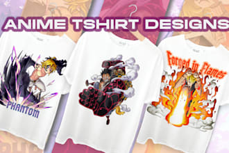 design anime t shirt design for you