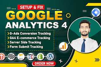 setup google analytics 4 ad conversion ga4 ecommerce server side tracking by GTM