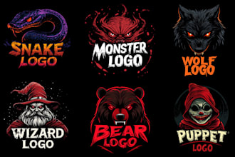 create spooky haunting horror logo design