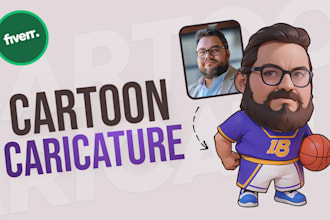 do cartoon caricature headshot avatar