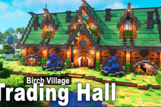 build you the best  trading hall on both java and bedrock