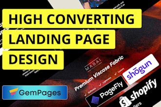 design high converting shopify landing page using shogun pagefly gempages