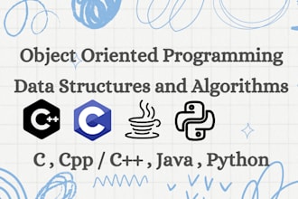 solve oop and dsa tasks in c, cpp, java, and python