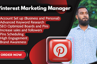 do pinterest setup, optimization and management of pins and boards