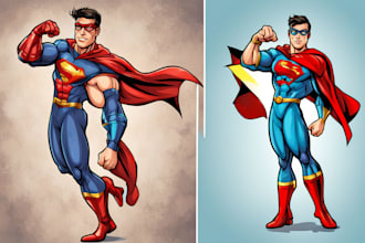 draw photo to cartoon character superhero comic book