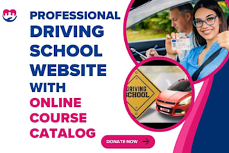 develop modern driving school website driving school landing page