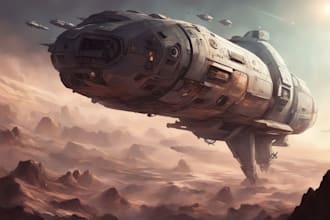 make spaceship, sci fi illustration and sci fi art