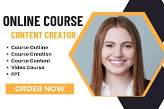 write in depth online course content, kajabi course creation, video course, ppt