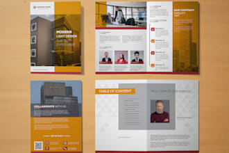 do company profile corporate bifold and trifold brochure design